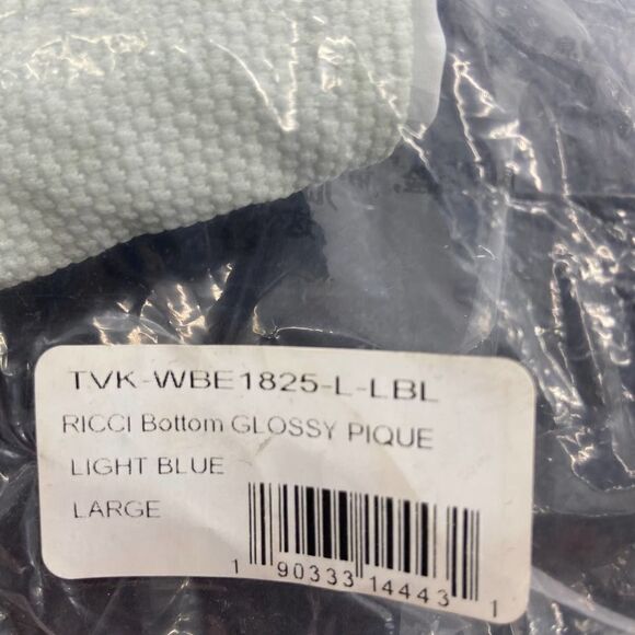 Tavik Ricci Womens Light blue glossy Pique New Moderate Bikini Swim Bottom Large - Picture 4 of 8